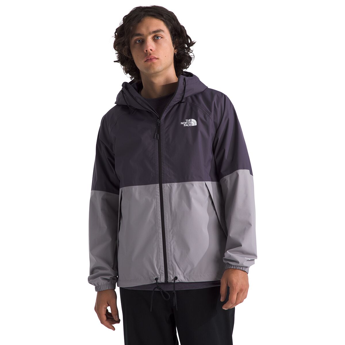 Image of The North Face Antora Rain Hooded Jacket - Men's Endless Dusk/Transcendent Grey, XXL