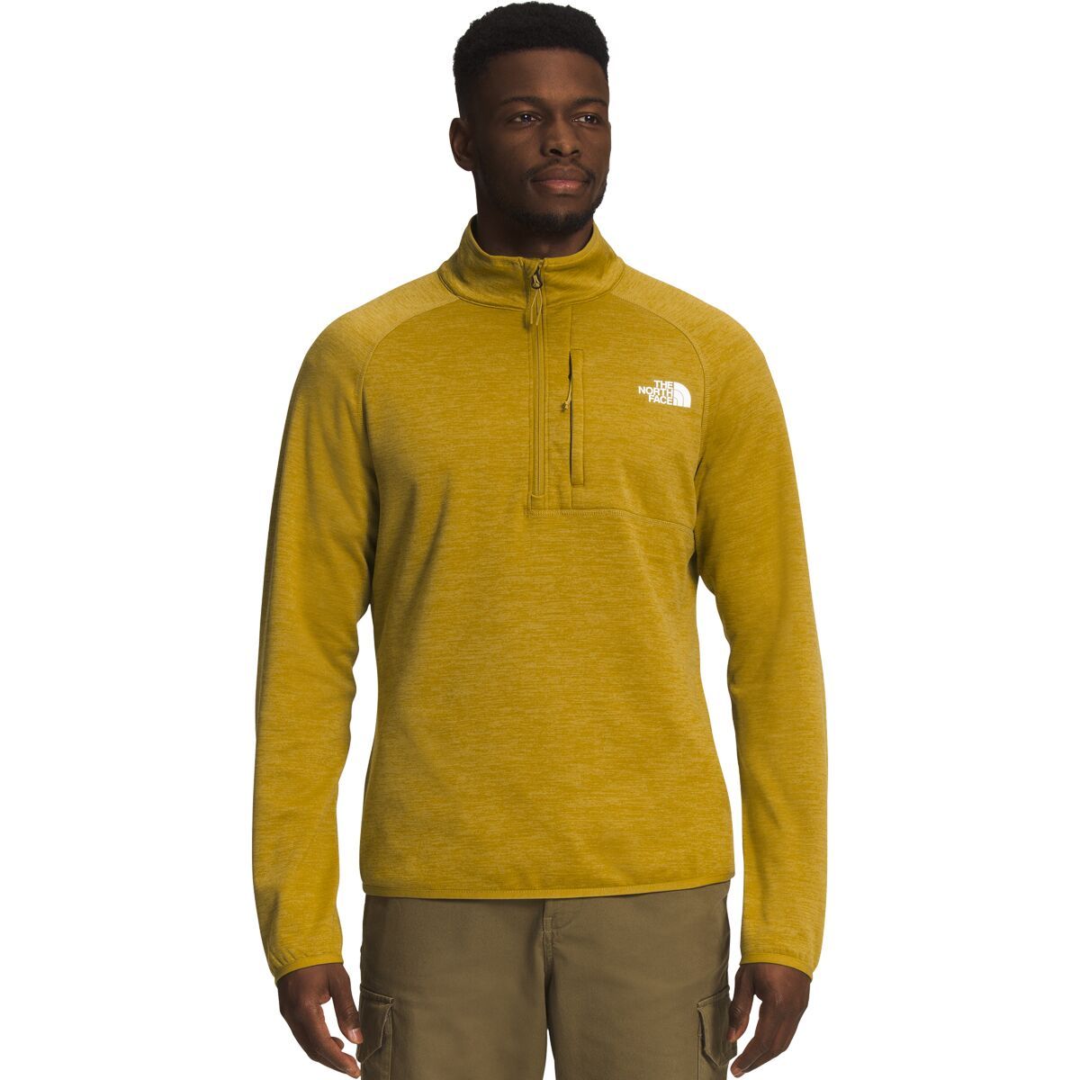 Image of The North Face Canyonlands 1/2-Zip Pullover Fleece Jacket - Men's Mineral Gold Heather, XL