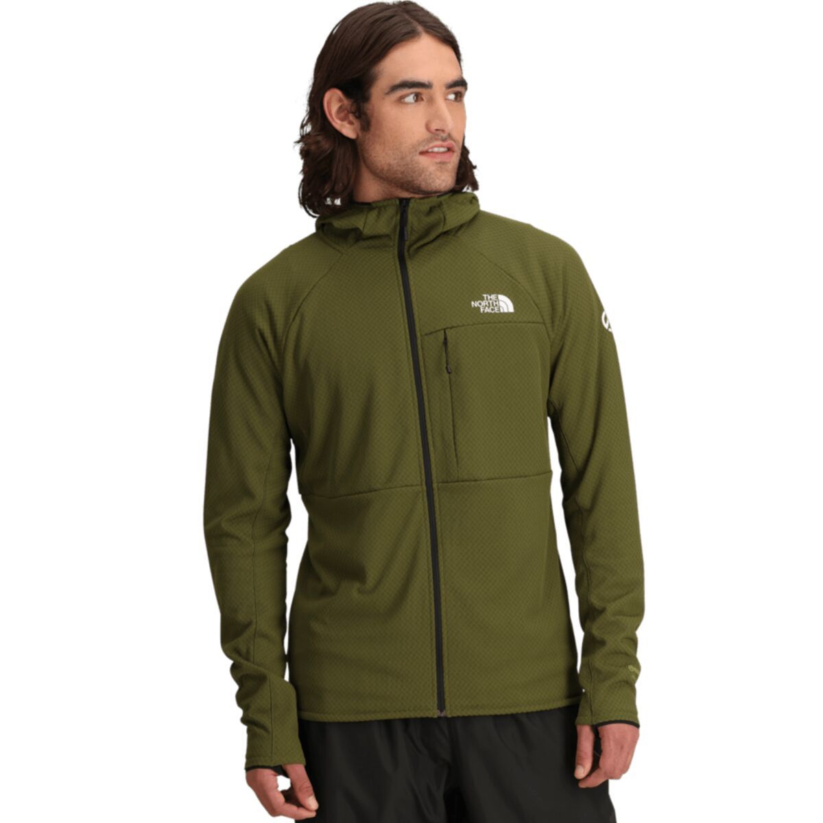 Image of The North Face Summit FUTUREFLEECE Full-Zip Hooded Jacket - Men's Forest Olive, XXL
