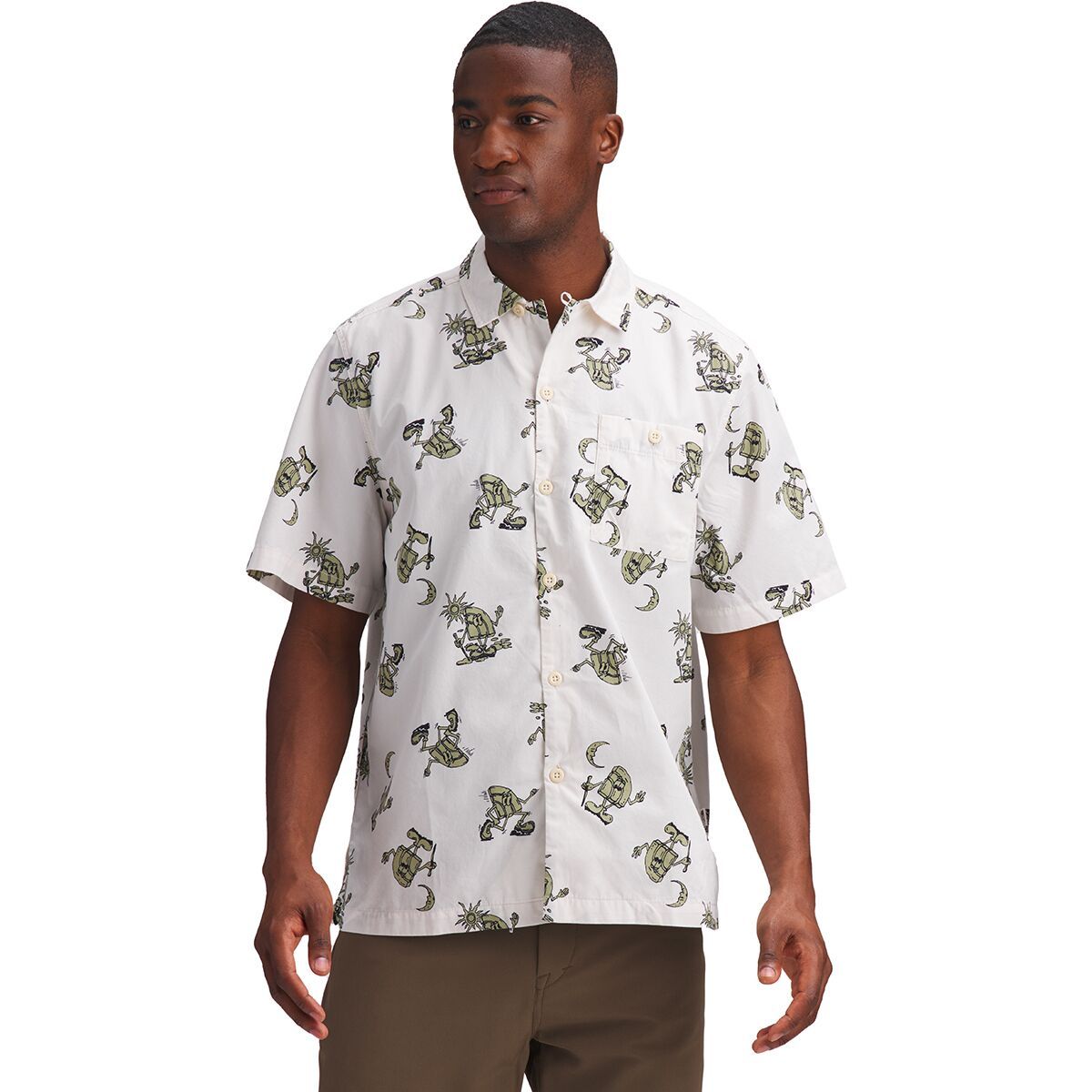 The North Face Valley Easy Short-Sleeve Shirt - Men's Gardenia White Halfie Print, XL