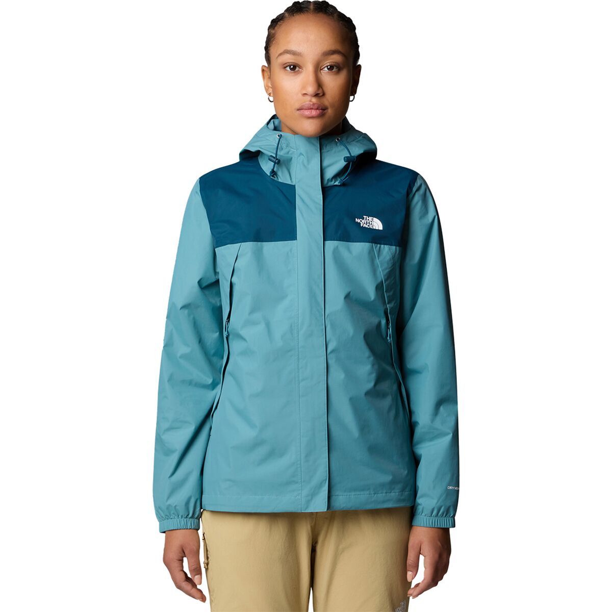 Image of The North Face Antora Triclimate Jacket - Women's Algae Blue/Midnight Petrol, S