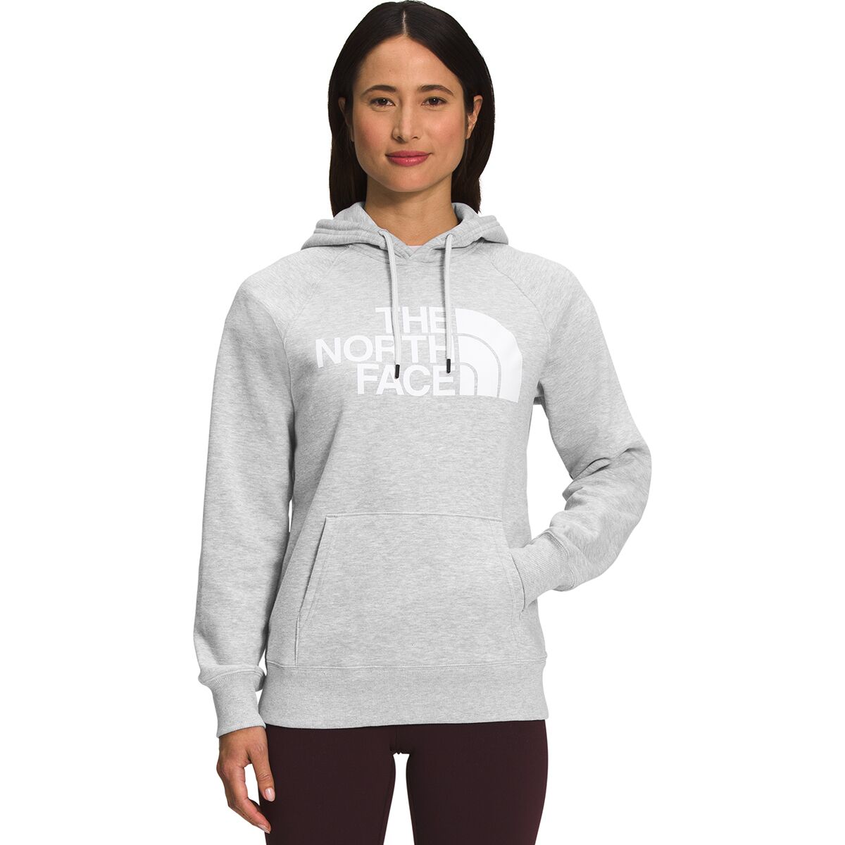 Image of The North Face Half Dome Pullover Hoodie - Women's TNF Light Grey Heather/TNF White, L