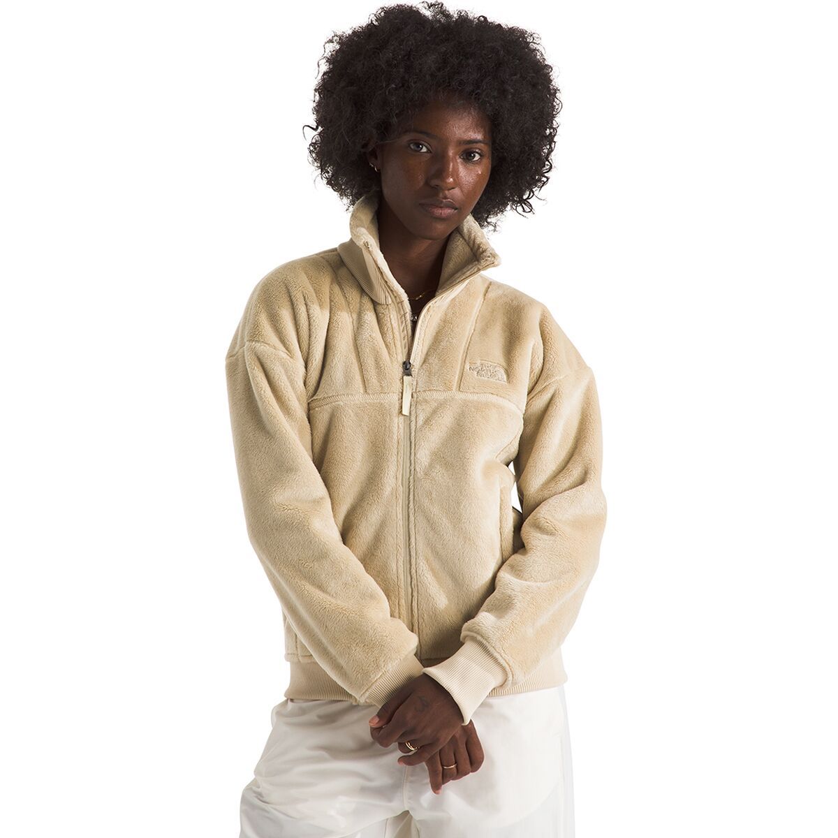 Image of The North Face Luxe Osito Full-Zip Jacket - Women's Gravel, S