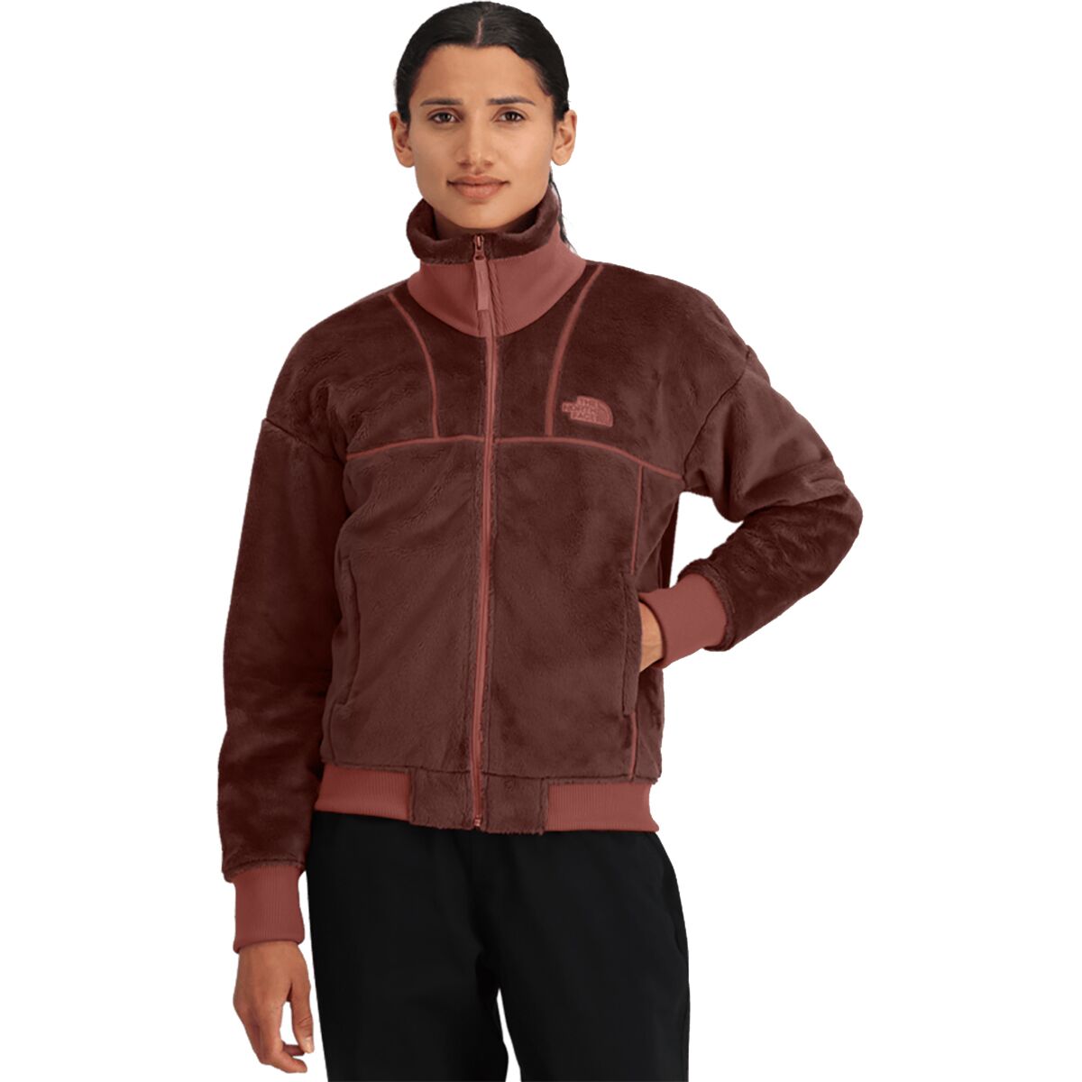 Image of The North Face Luxe Osito Full-Zip Jacket - Women's Mars Dust, XL