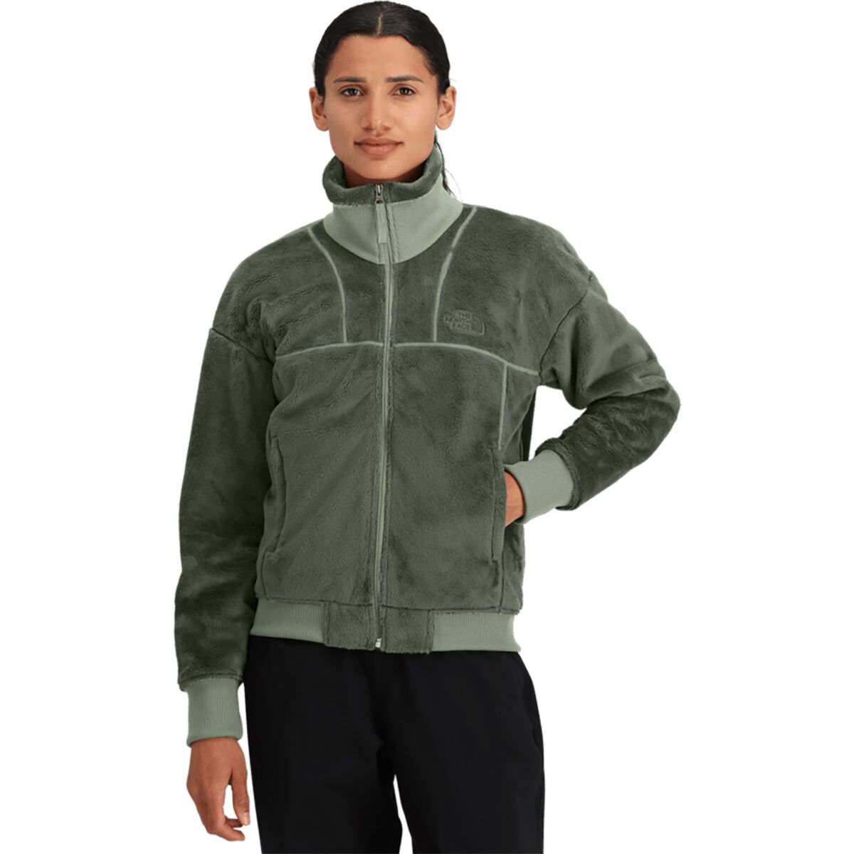 Image of The North Face Luxe Osito Full-Zip Jacket - Women's Slate Moss, XS