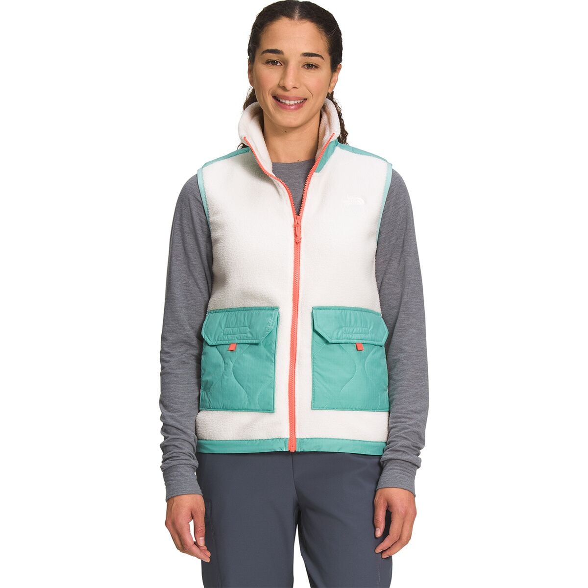 North face fleece vest women's top