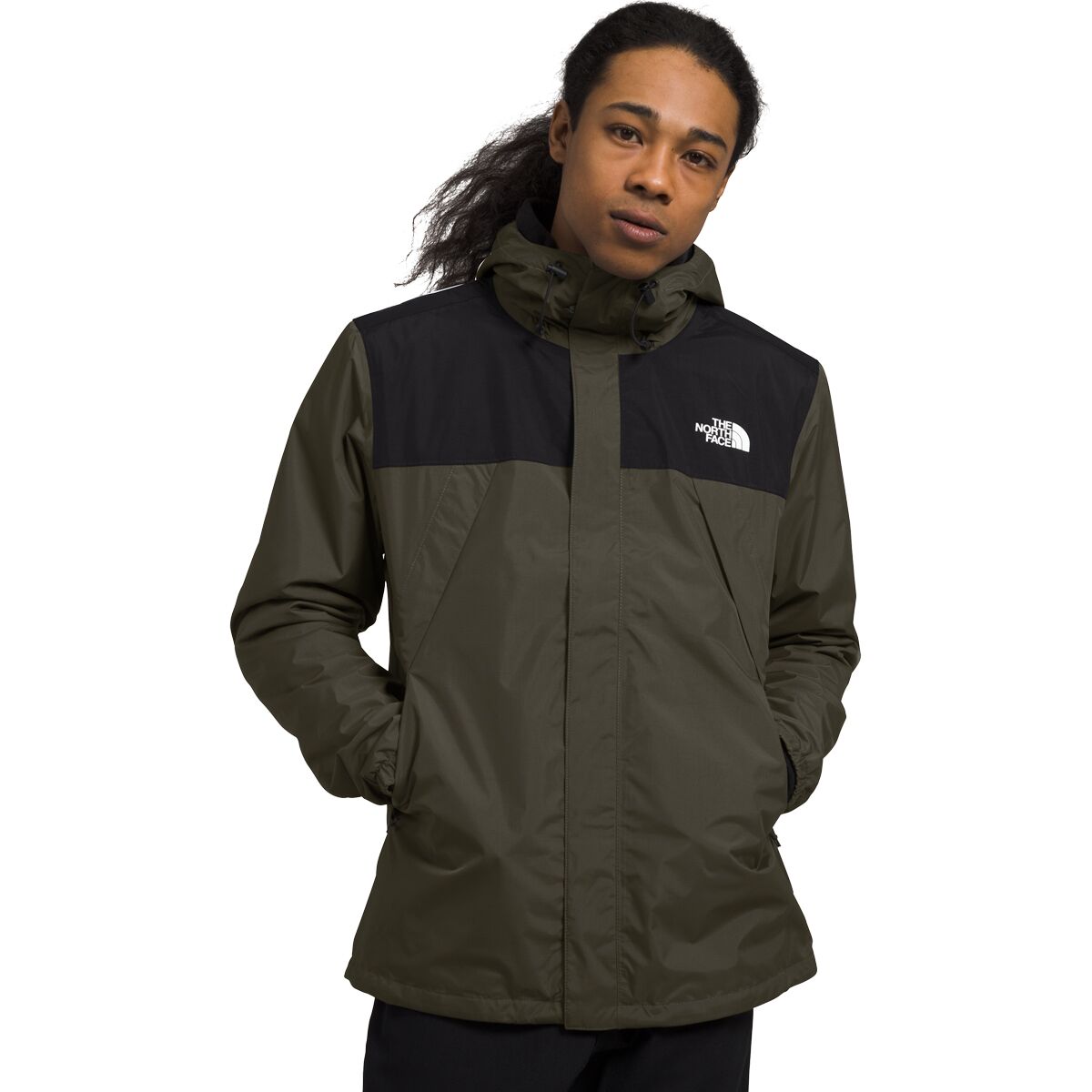 Image of The North Face Antora Triclimate Jacket - Men's New Taupe Green/TNF Black/NPF, XL