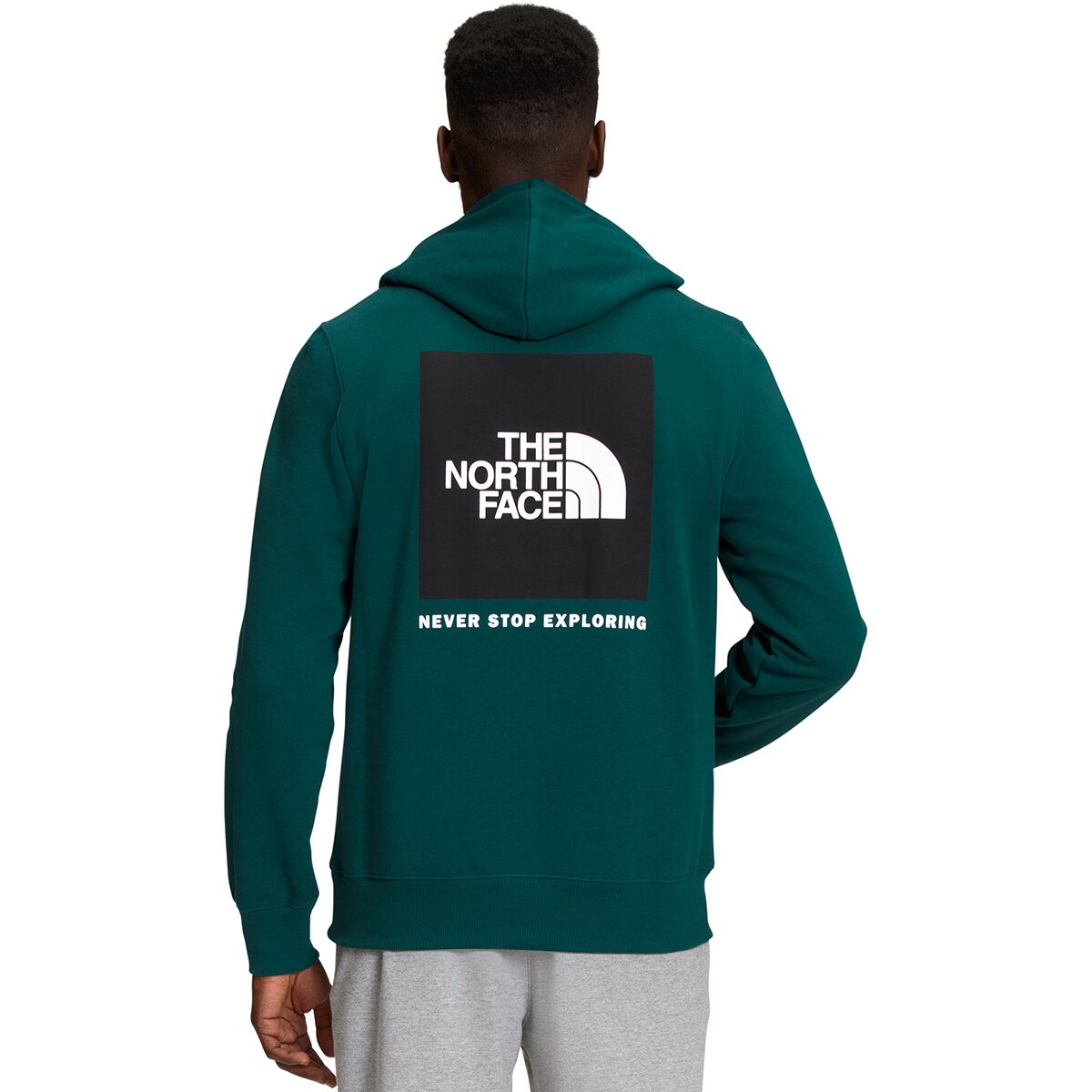 The North Face Men's Box NSE Hoodie, Large, Ponderosa Green/TNF Black