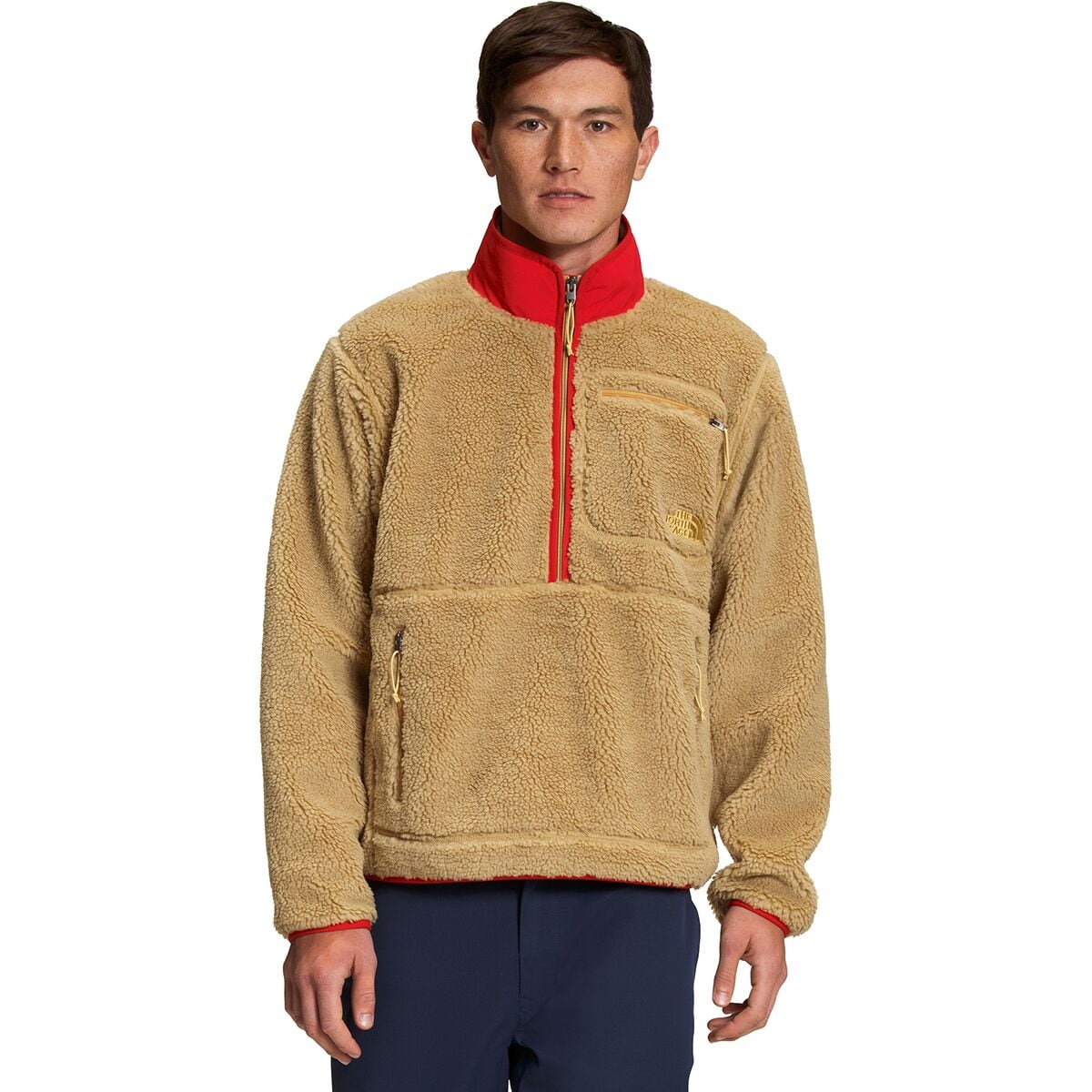 THE NORTH FACE-M 100 GLACIER 1/4 ZIP COAL BROWN - Ski touring ski fleece  sweatshirt