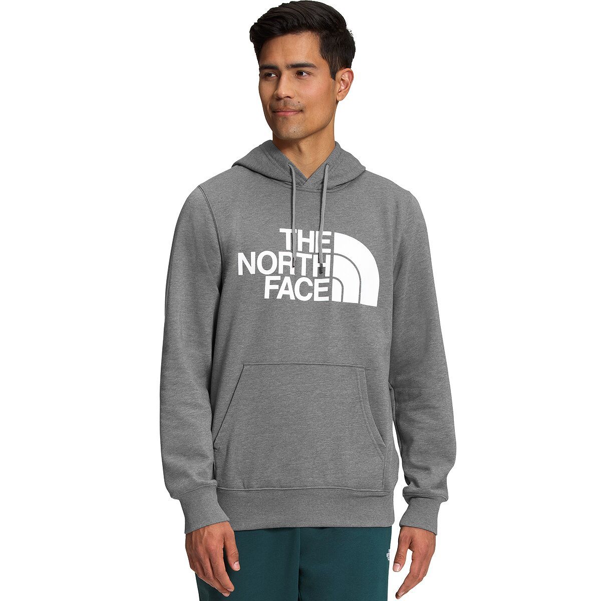 Image of The North Face Half Dome Pullover Hoodie - Men's TNF Medium Grey Heather/TNF White, M