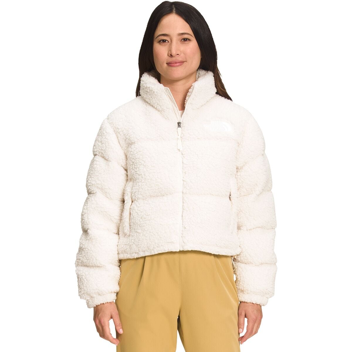 The North Face Nuptse High Pile Down Puffer Jacket in Black