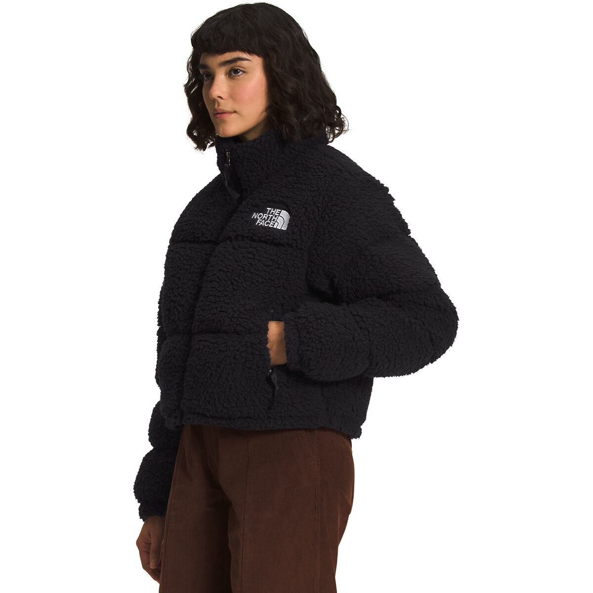 The North Face Nuptse High Pile Down Puffer Jacket in Black