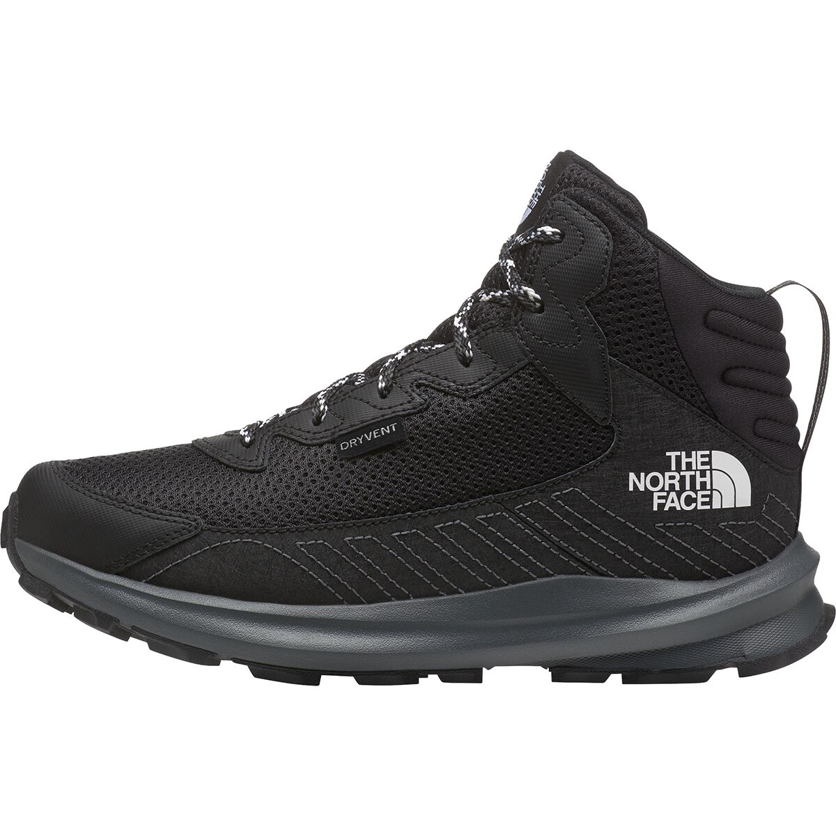 Image of The North Face Fastpack Mid Waterproof Hiking Boot - Kids' TNF Black/TNF Black, 3.0