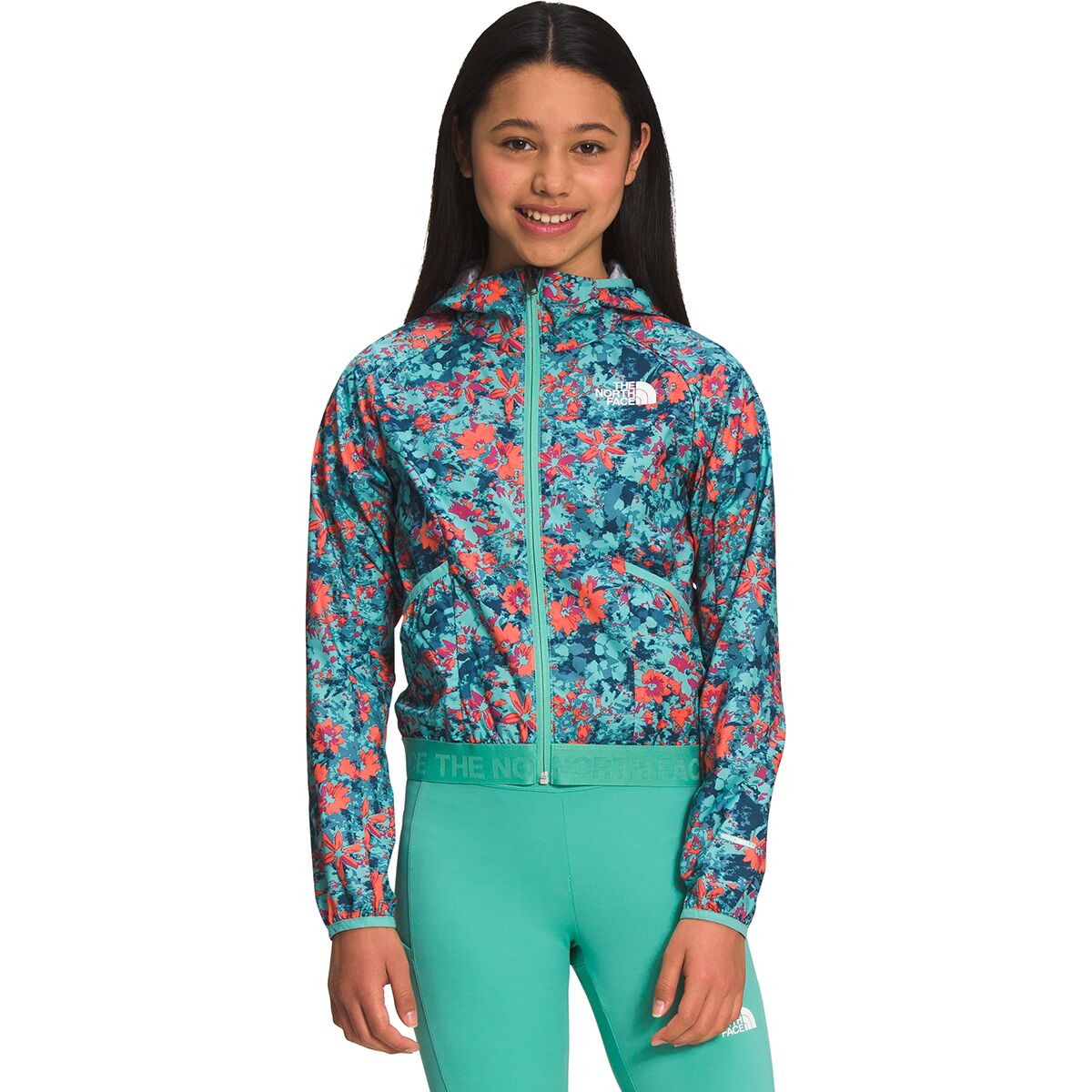 The North Face Printed Never Stop Hooded Wind Jacket - Girls'