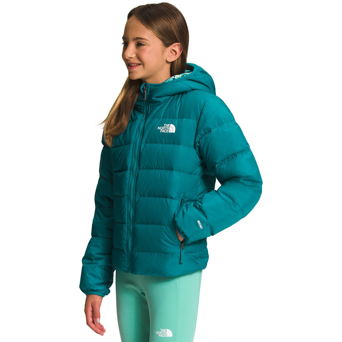 The North Face Printed North Down Reversible Hooded Jacket - Girls'