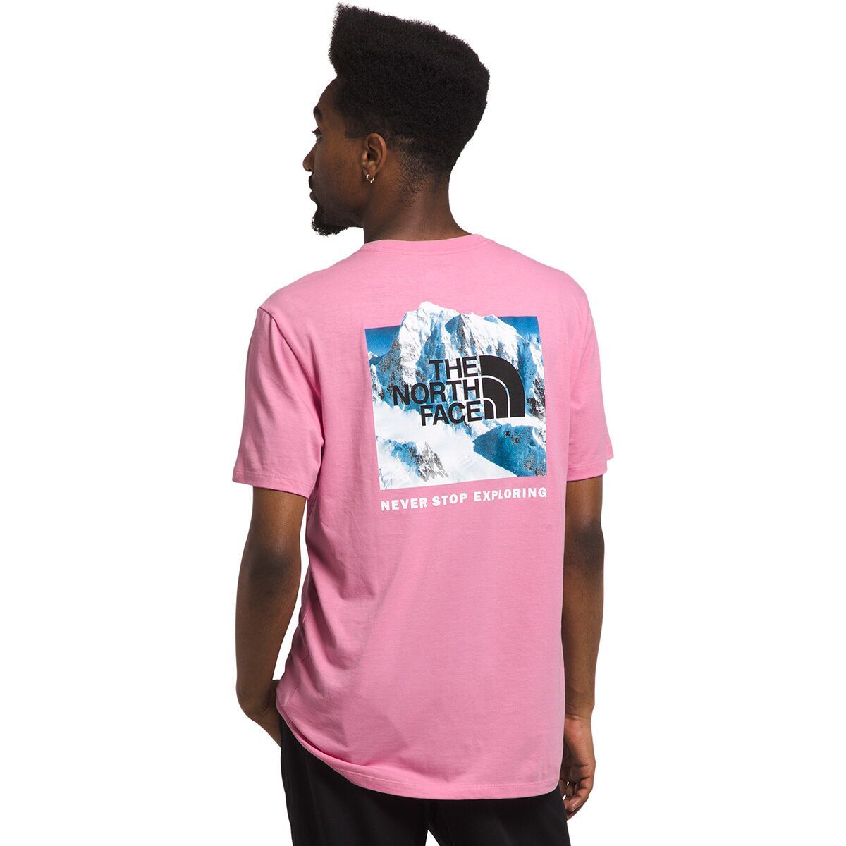 The North Face Box NSE Short-Sleeve T-Shirt - Men's Orchid Pink/Photo Real/Graphics, XXL