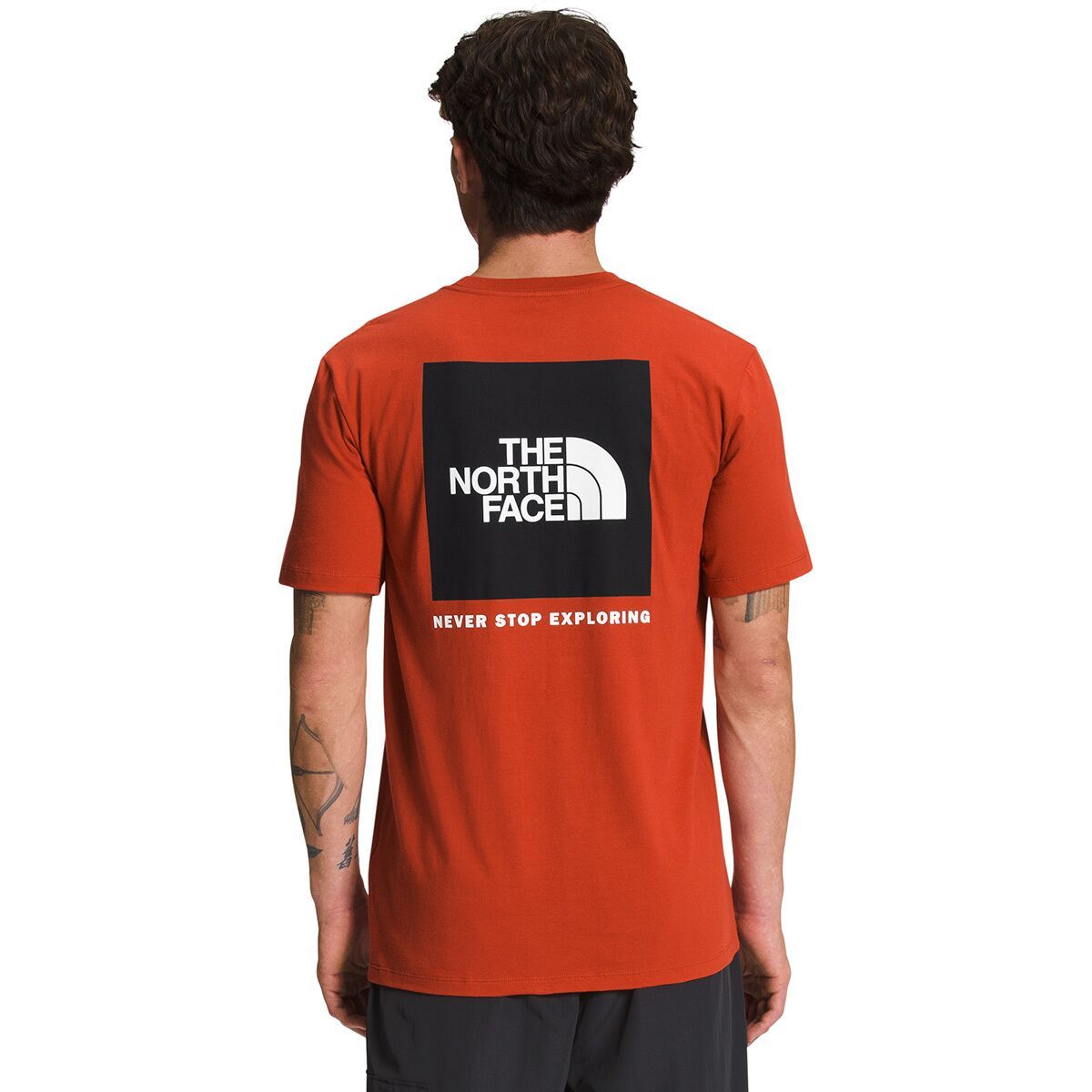 The North Face Box NSE Short-Sleeve T-Shirt - Men's Rusted Bronze/TNF Black, XS