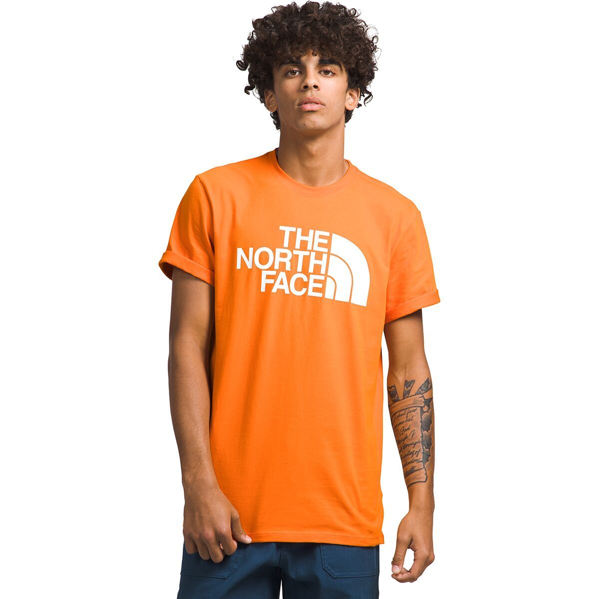 The North Face Half Dome Short-Sleeve T-Shirt - Men's Mandarin/TNF White, XS