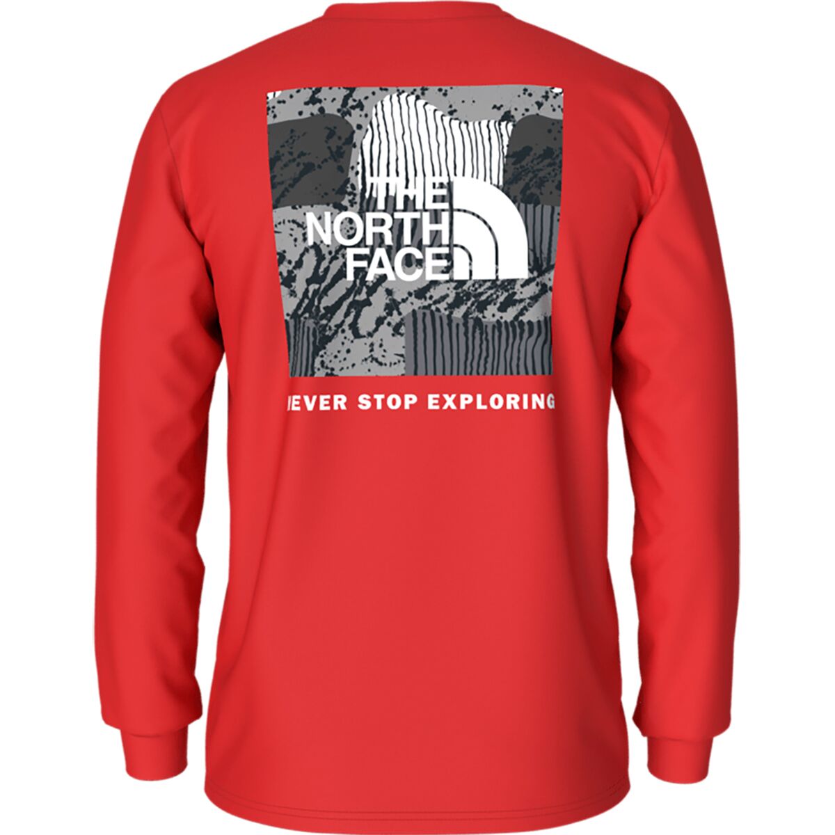 THE NORTH FACE★LONG SLEEVE RED BOX T-SHIRT★NF0A493LLA9RED The North Face Long-Sleeve Box NSE T-Shirt - Men's - Clothing