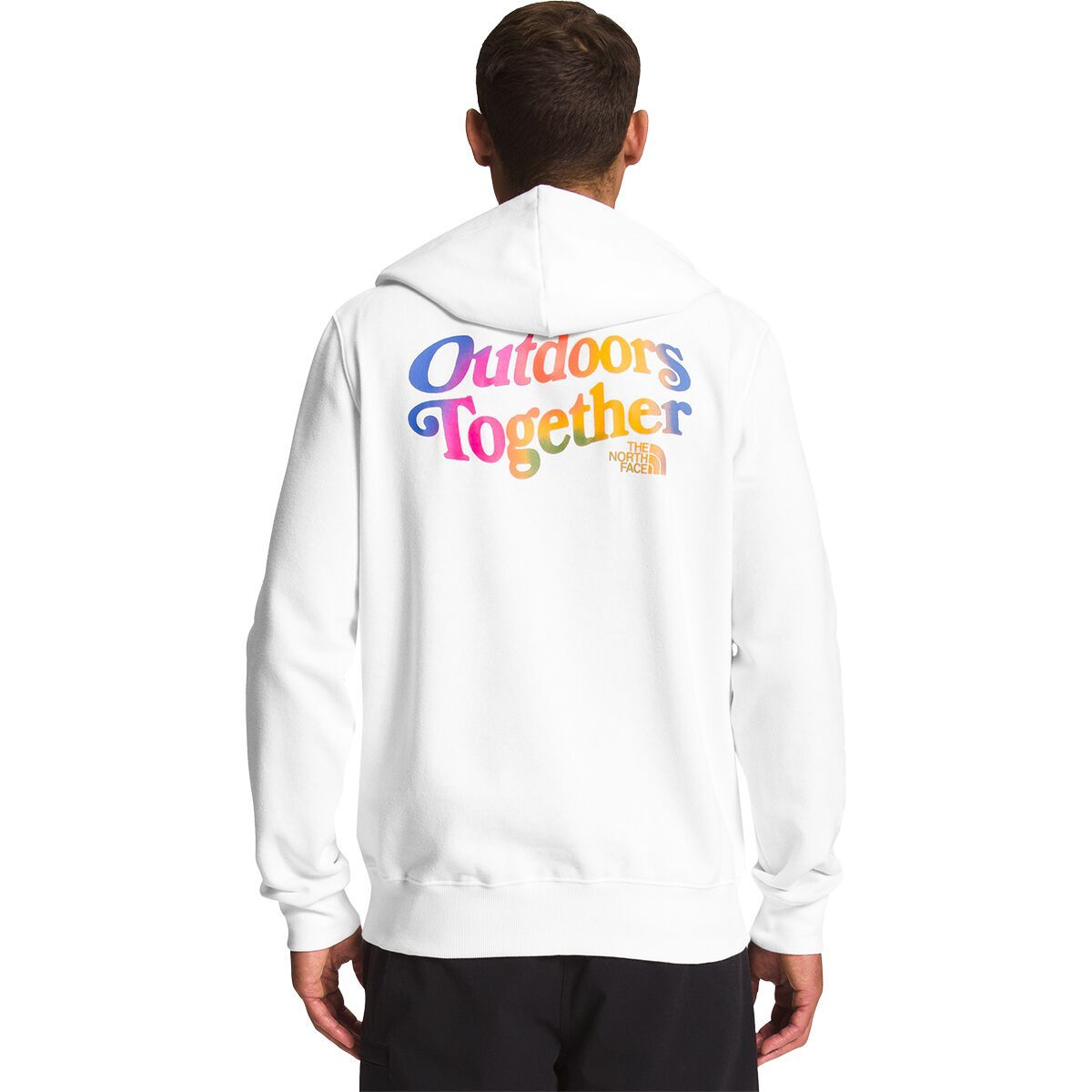 The North Face Pride Pullover Hoodie - Men's TNF White/Ombre Graphic, XL