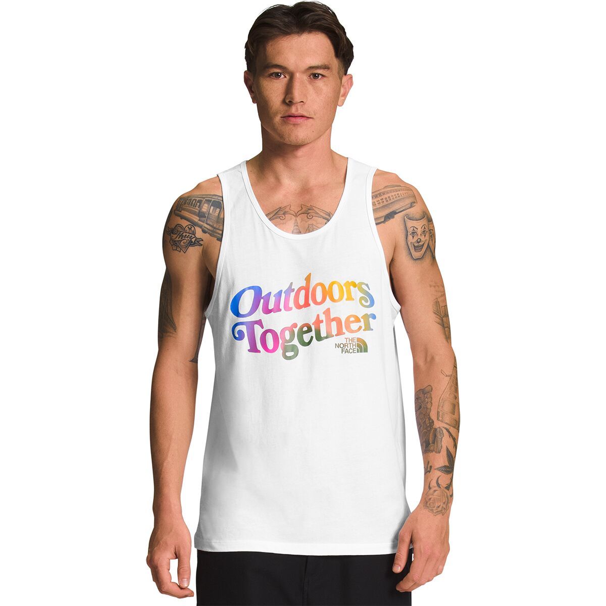 The North Face Pride Tank Top - Men's TNF White/Ombre Graphic, XS