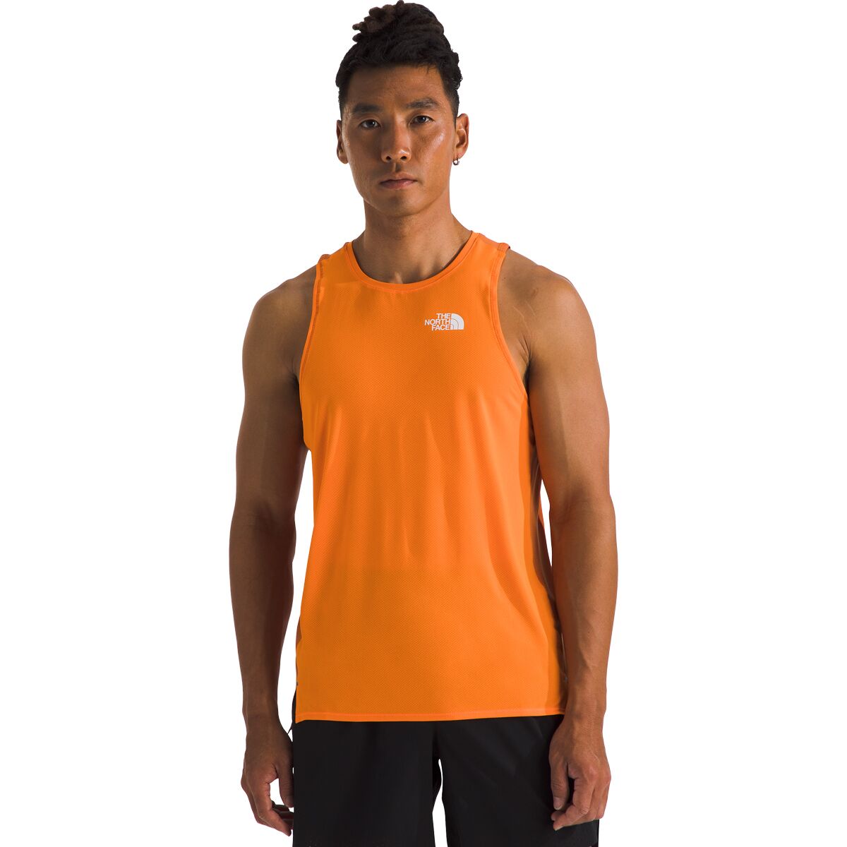 Image of The North Face Summit High Trail Run Tank Top - Men's Digital Orange/Iron Bronze, M