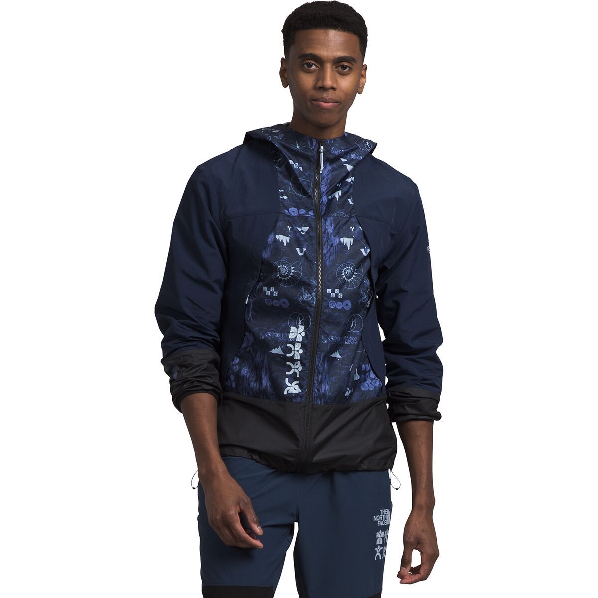 The North Face Trailwear Wind Whistle Jacket - Men's Summit Navy Nature Remix Print, L
