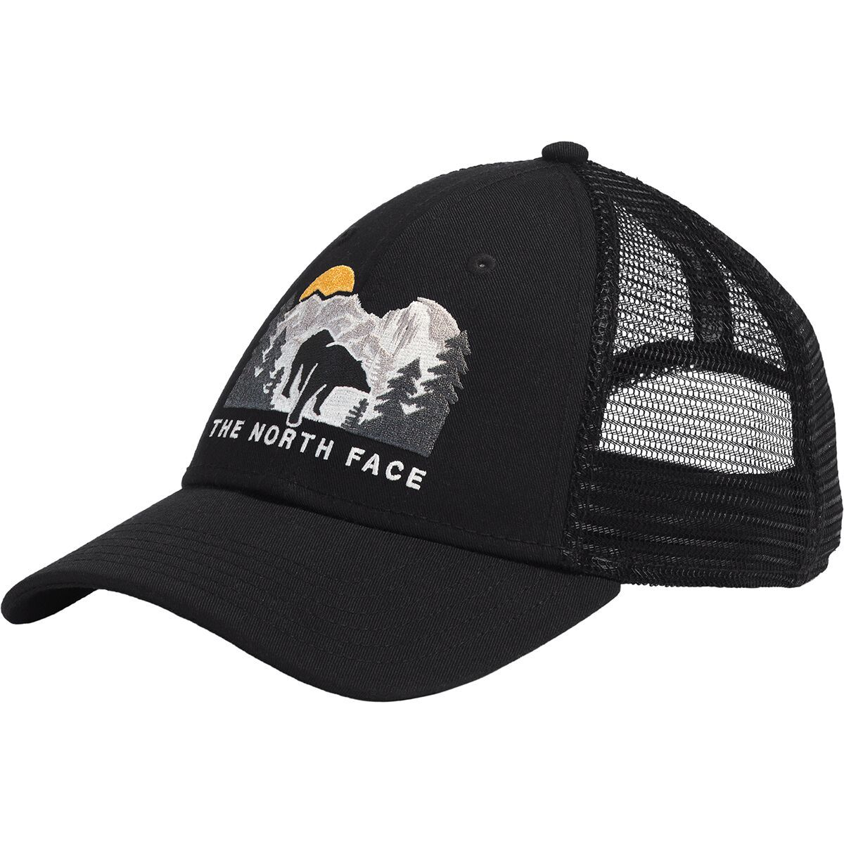 Image of The North Face Embroidered Mudder Trucker Hat TNF Black/TNF Black/Bear Graphic, One Size