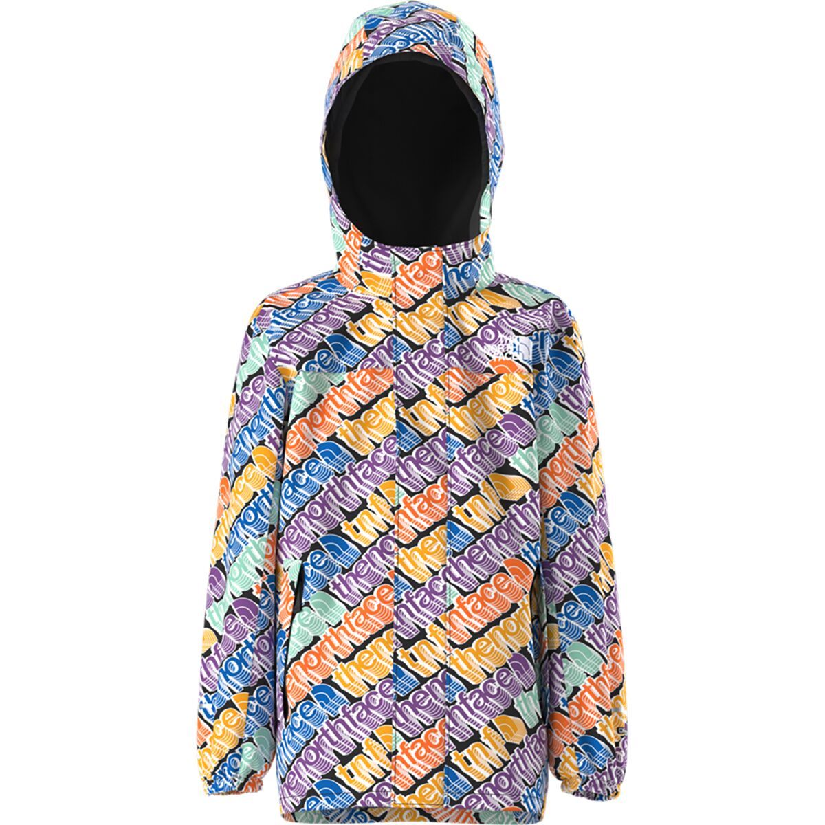 Image of The North Face Antora Rain Jacket - Toddlers' Bright Foam Diagonal Logo Multi Print, 2T