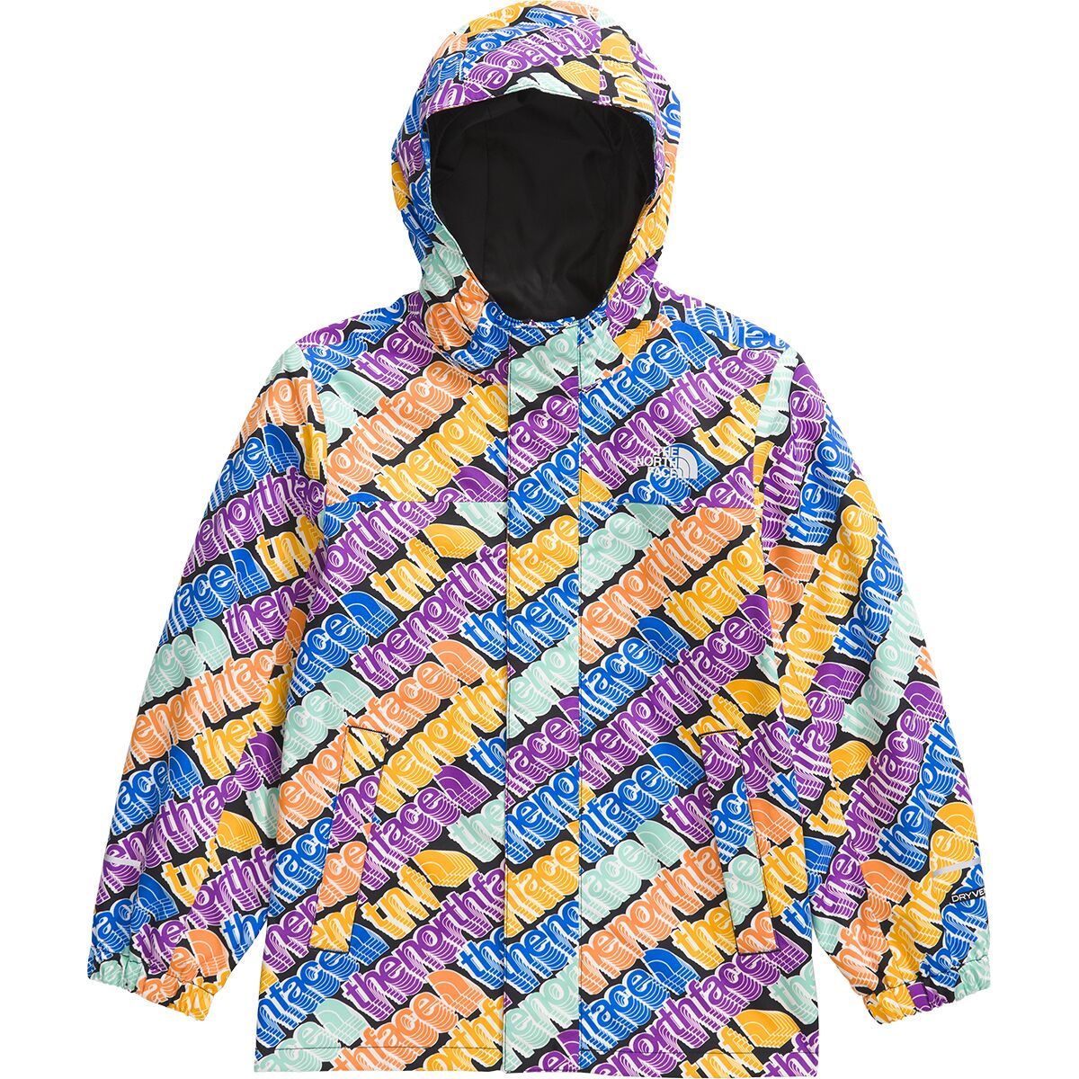 Image of The North Face Antora Rain Jacket - Toddlers' Bright Foam Diagonal Logo Multi Print, 2T