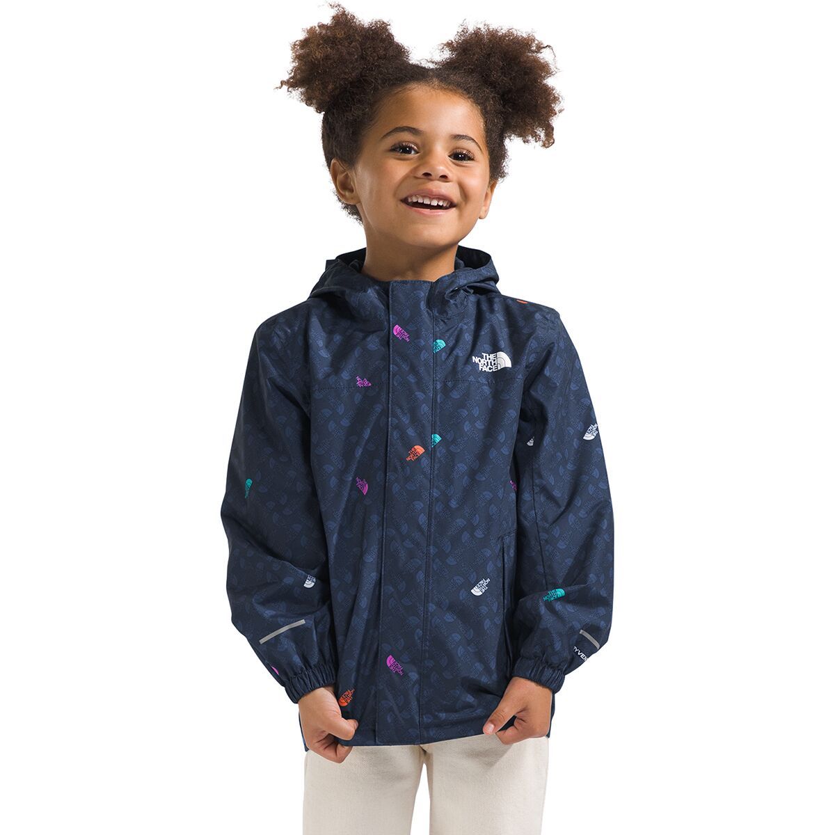 Image of The North Face Antora Rain Jacket - Toddlers' Summit Navy TNF Shadow Toss Print, 3T