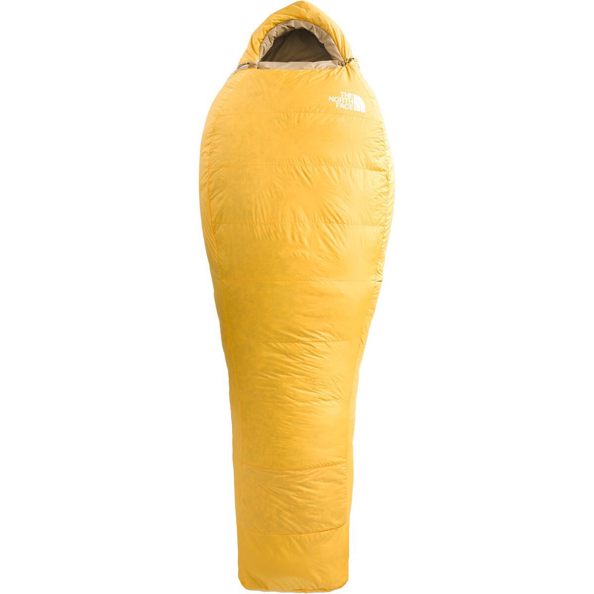 The North Face Trail Lite Sleeping Bag: 35F Down TNF Yellow/Khaki Stone/NPF, Reg/Right Zip