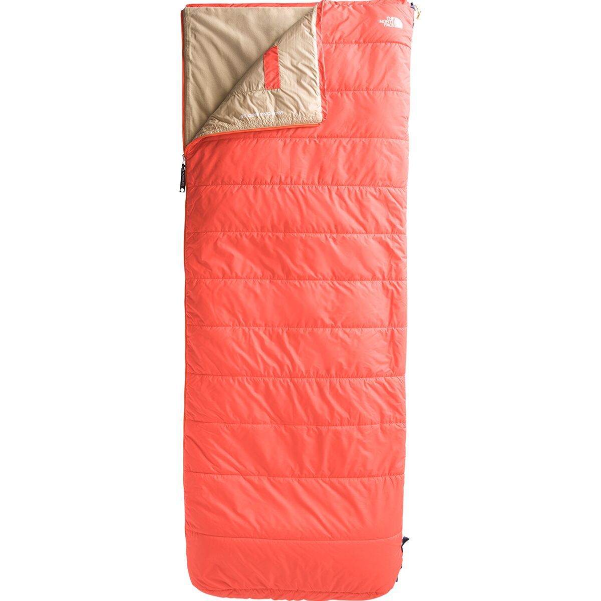 The North Face Wawona Bed Sleeping Bag: 35F Synthetic Retro Orange/NPF, Regular