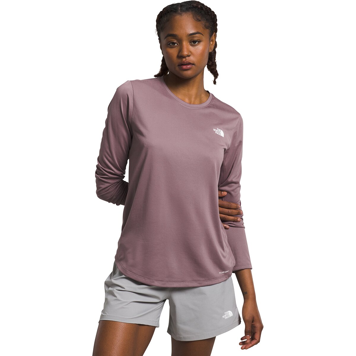 Image of The North Face Elevation Long-Sleeve Shirt - Women's Fawn Grey, L