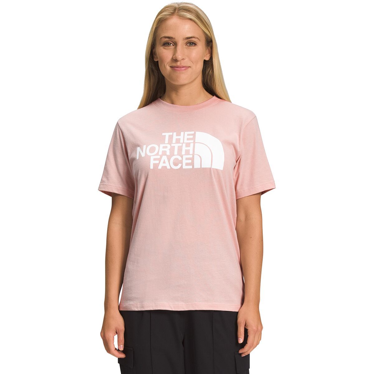 The North Face Half Dome T-Shirt - Women's Pink Moss/TNF White, L