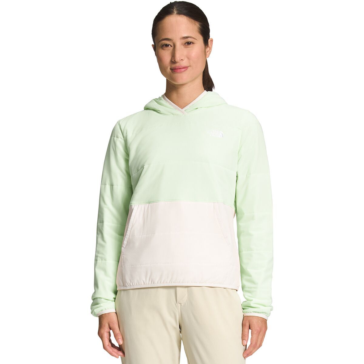 The North Face Mountain Sweatshirt Pullover - Women's Lime Cream/Gardenia White, S