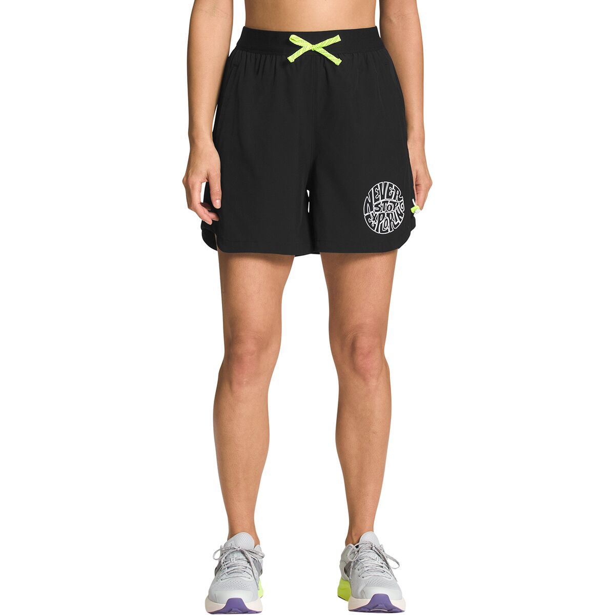 The North Face Trailwear OKT Trail Short - Women's TNF Black/LED Yellow, M/Reg