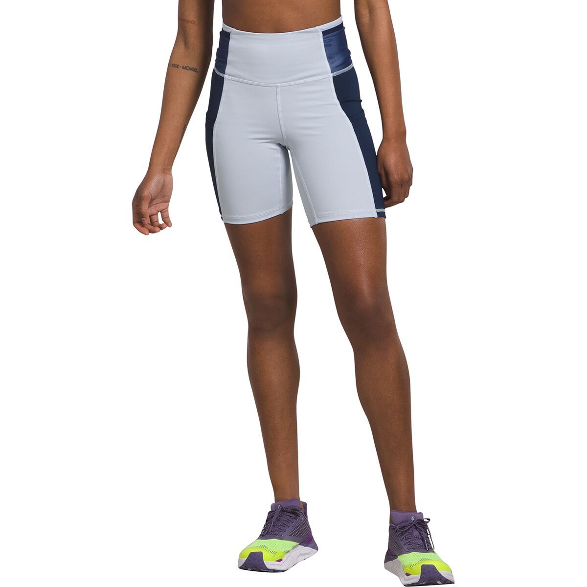 The North Face Trailwear QTM Bike Short - Women's Dusty Periwinkle/Summit Navy, L/Long