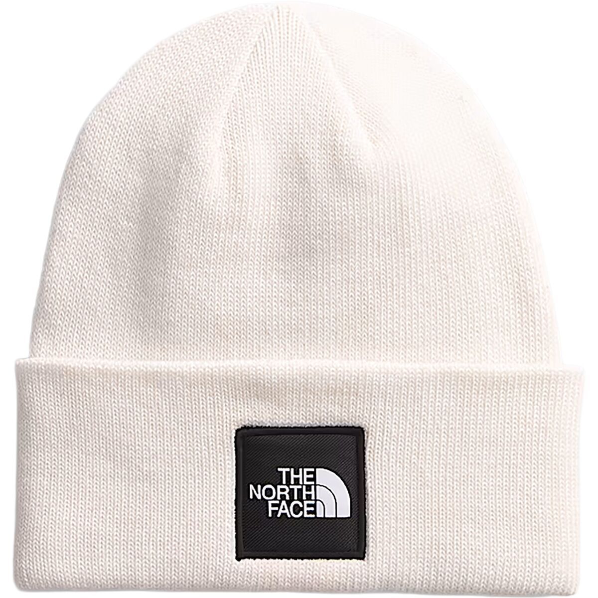 Image of The North Face Big Box Beanie White Dune/Tonal Patch, One Size