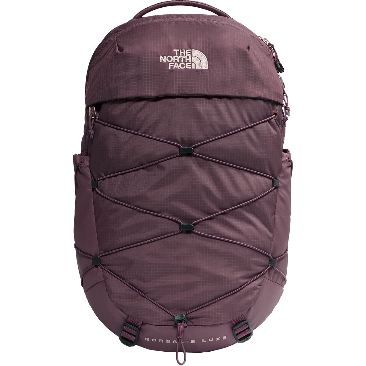 Image of The North Face Borealis Luxe 27L Backpack - Women's Deep Burgundy/Burnt Coral Metallic, One Size