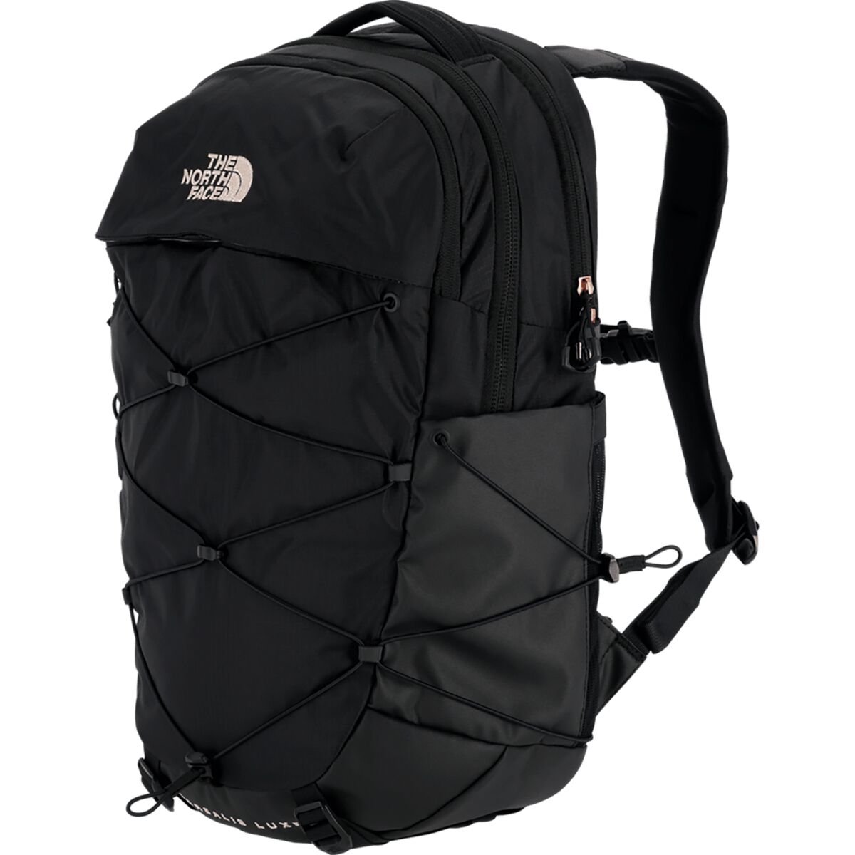 The North Face Borealis Luxe 27L Backpack - Women's TNF Black/Burnt Coral Metallic-NPF