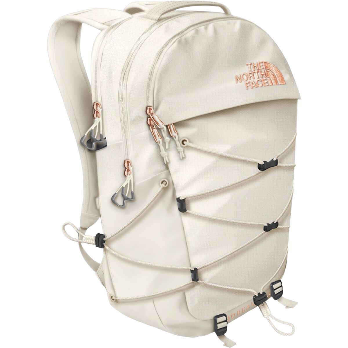 Image of The North Face Borealis Luxe Pack - Women's White Dune/Burnt Coral Metallic, One Size