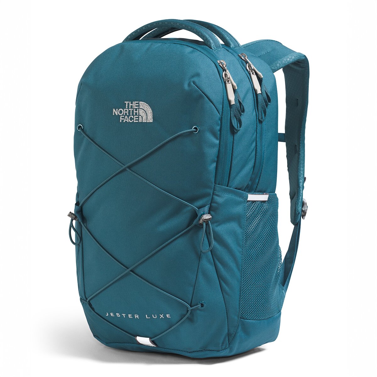 The North Face Women's Jester Luxe Backpack, Granite Grey/Burnt Coral Metallic