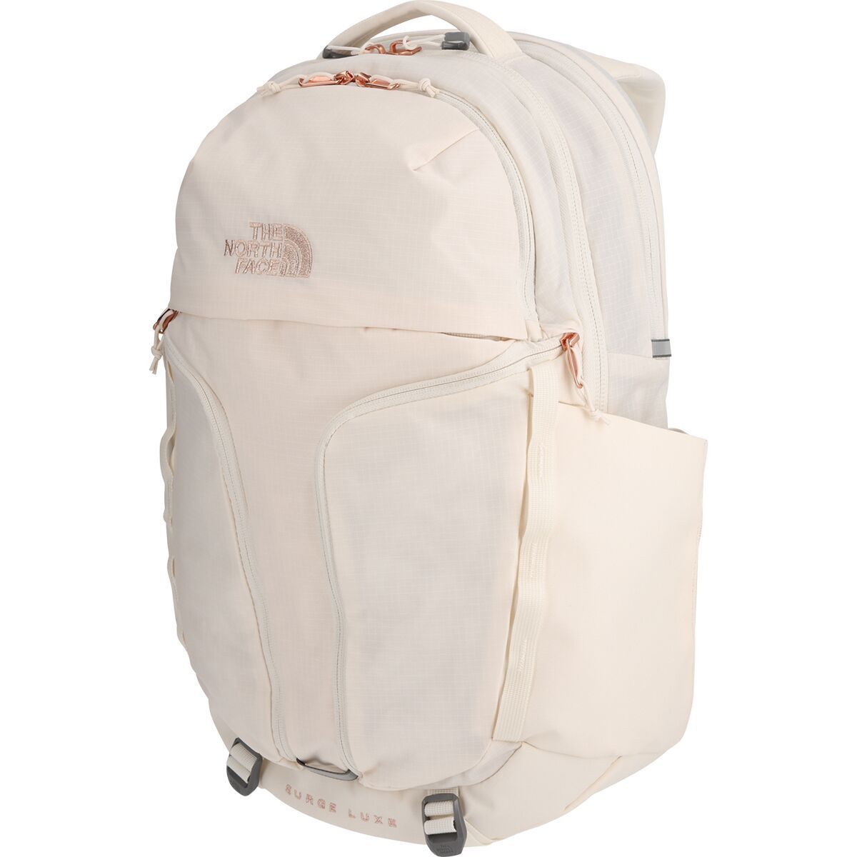 Image of The North Face Surge Luxe Pack - Women's Gardenia White/Burnt Coral Metallic, One Size
