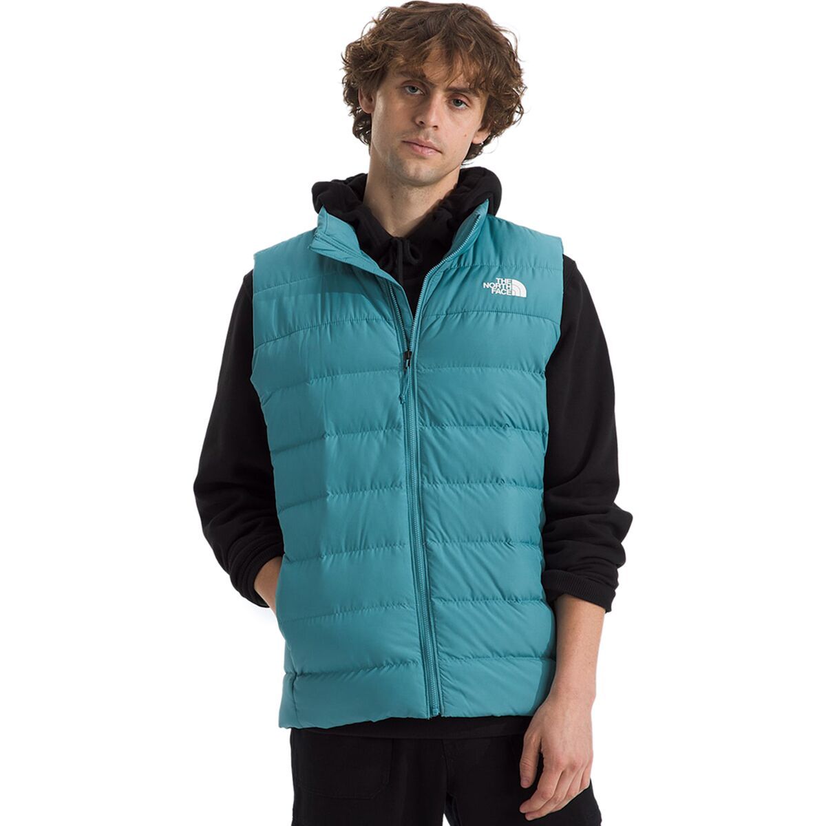 Image of The North Face Aconcagua 3 Vest - Men's Algae Blue, S