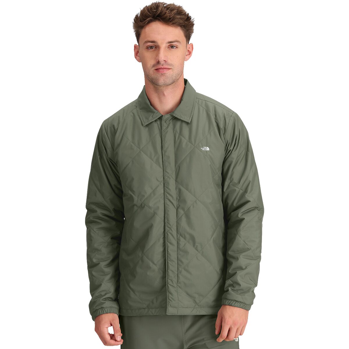Image of The North Face Afterburner Insulated Flannel - Men's Bark Mist/TNF Black Shadow Plaid, XXL
