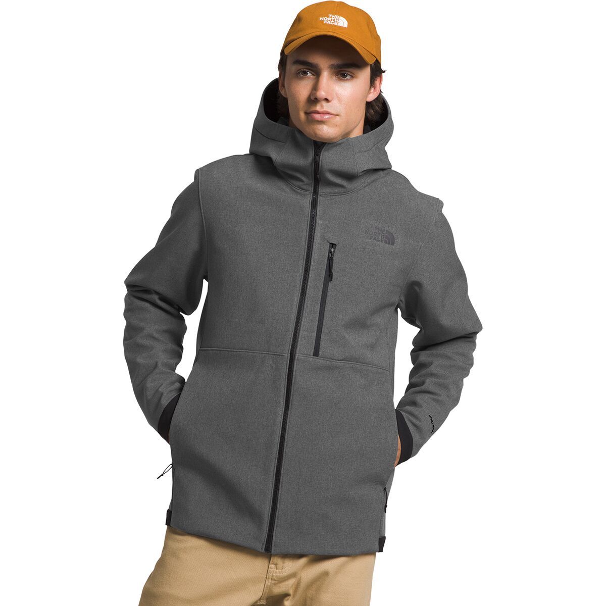 Image of The North Face Apex Bionic 3 Hoodie - Men's TNF Dark Grey Heather/NPF, XL