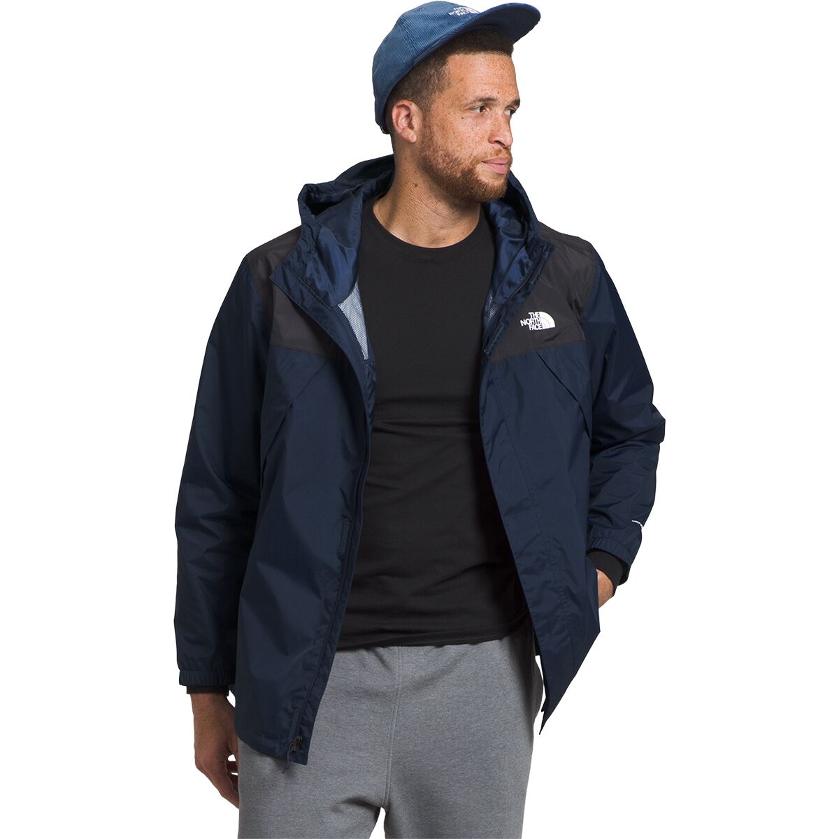 Image of The North Face Big Antora Jacket - Men's Summit Navy/TNF Black, 5X