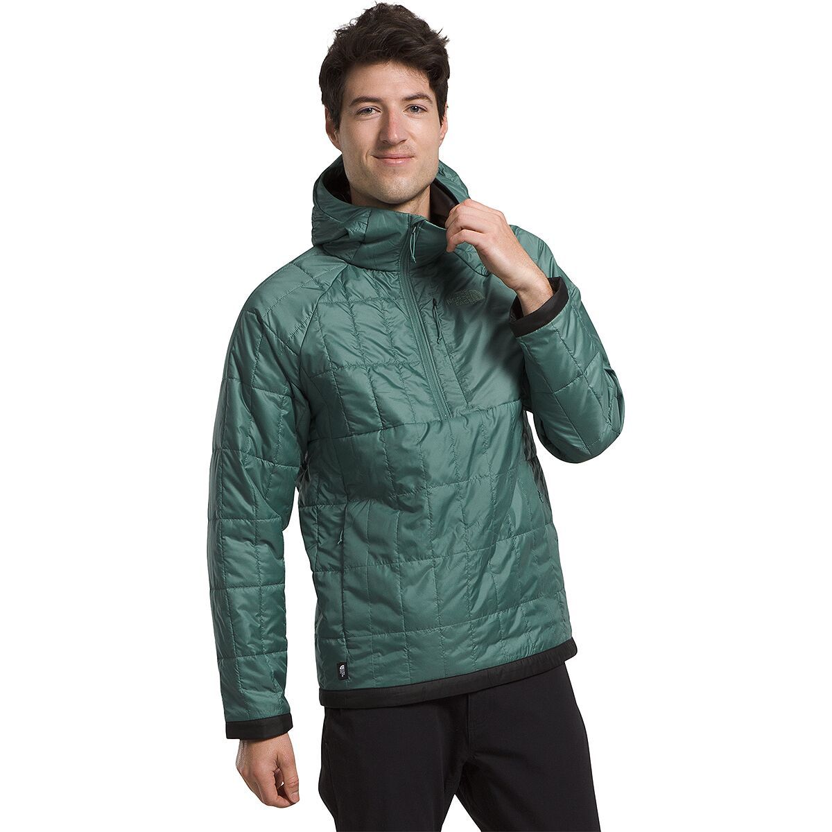 The North Face Circaloft 1/4-Zip Pullover - Men's Dark Sage/TNF Black, XL