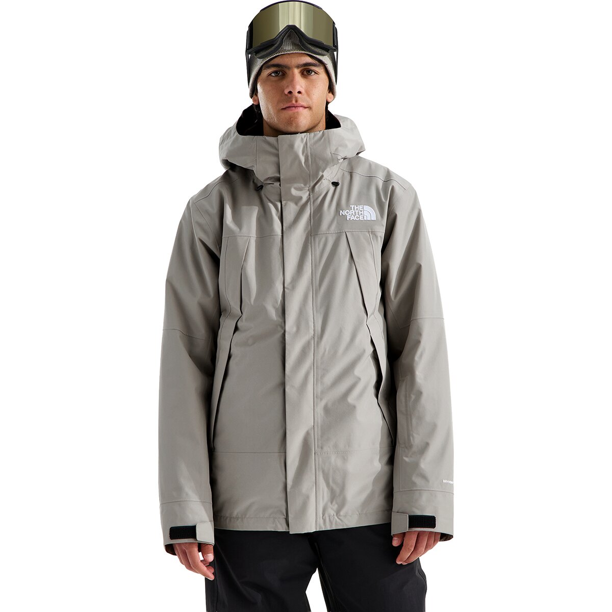 Image of The North Face Clement Triclimate Jacket - Men's Stone Slab/Dark Chestnut, XXL